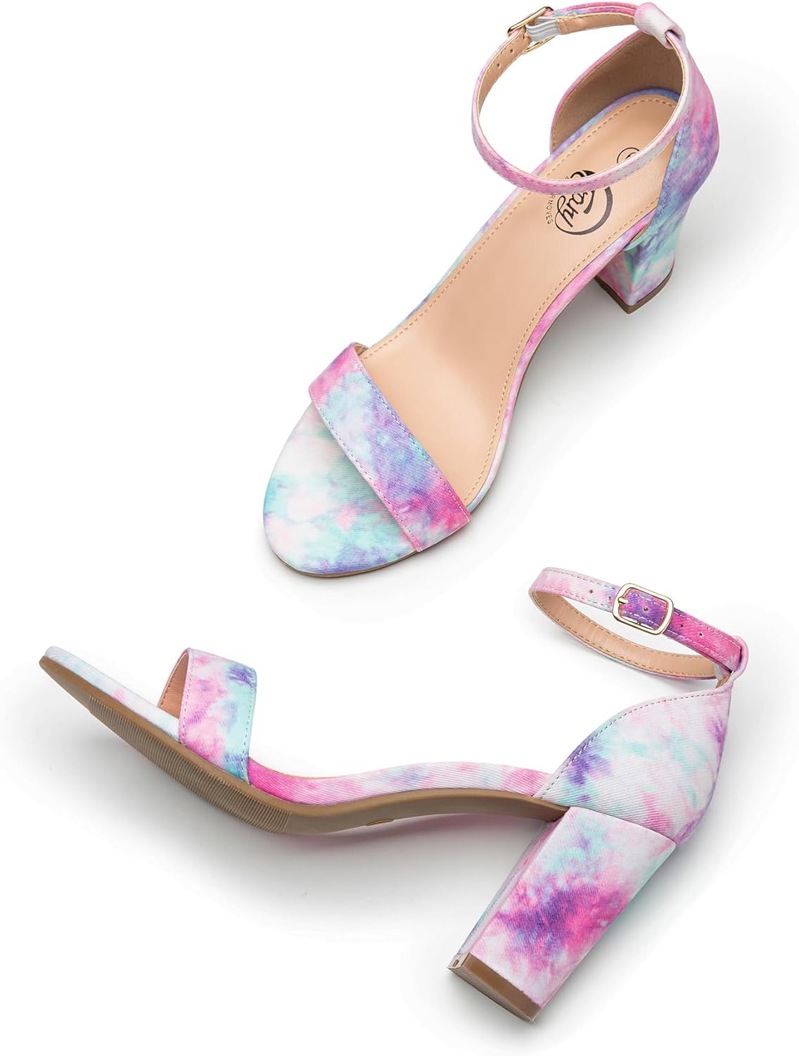 Trary Low Heels for Women Square Open Toe Ankle Strap Women's Pumps Dressy Shoes Block Chunky Heels Comfy Fashion Heeled Sandals for Women 2025 Adjustable Buckle 2.16 Inches Work Causal Party Wedding - Image 5