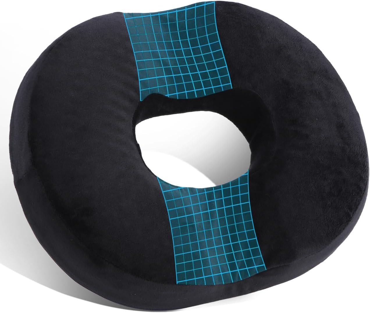 HAVARGO Sitzkissen Mit Memory-Schaum - Extra Dick Für Stuhl & Sofa 50x50x12 Cm Grau