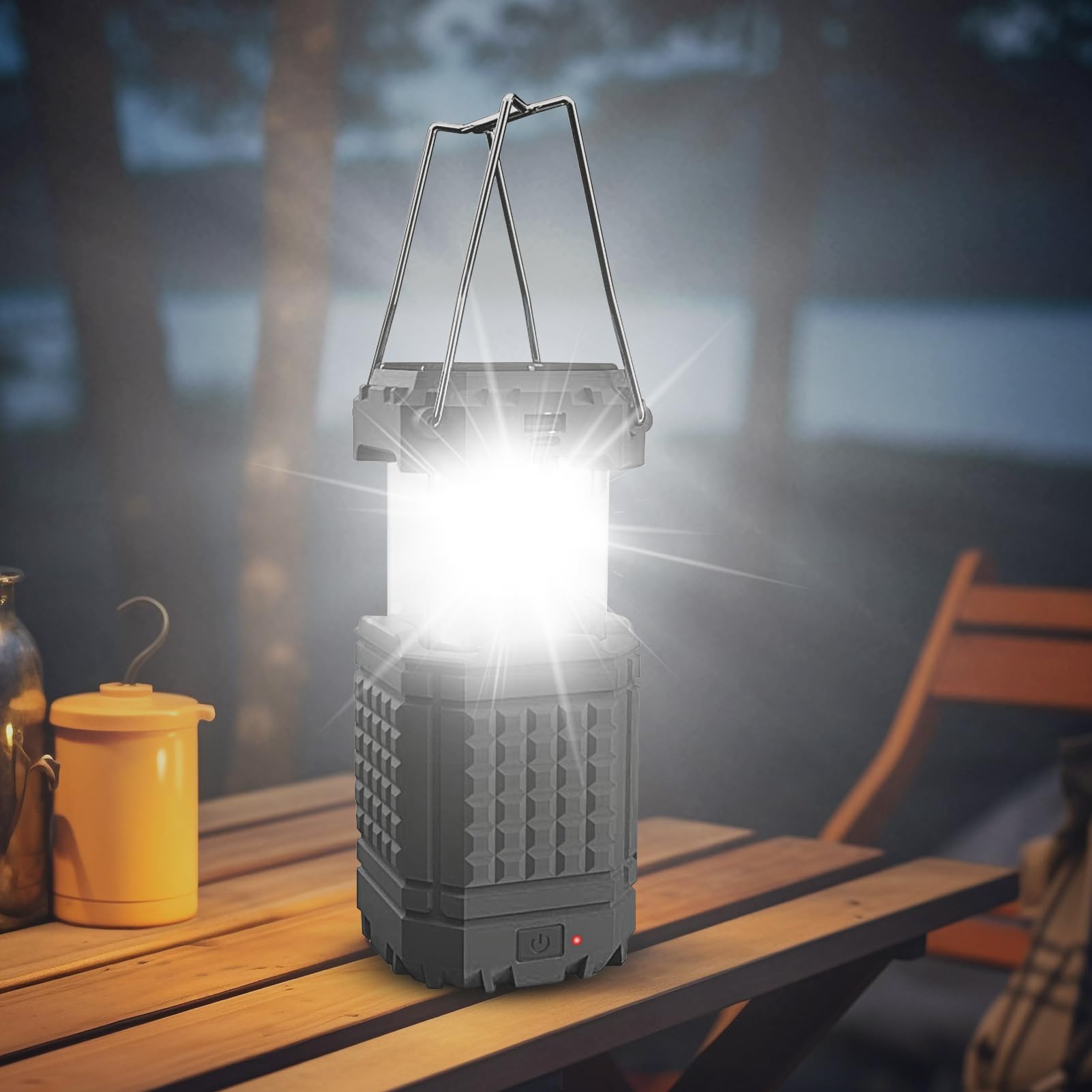 Lampada Solare da Campeggio Lanterna a manovella pieghevole impermeabile | Lampada LED USB Solare da Tenda Per riparazioni auto, arrampicata, giardino e cortile, escursionismo, pesca