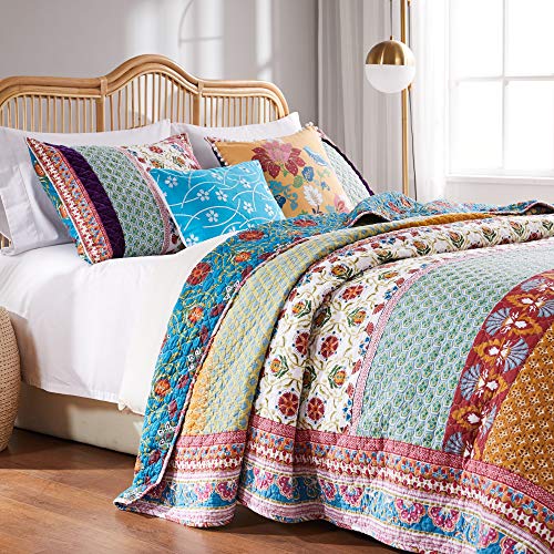 Greenland Home Thalia Quilted Bedding Set, 3-Piece Full/Queen, Tango, One Set by Greenland Home Fashions - Used condition - US$61.39