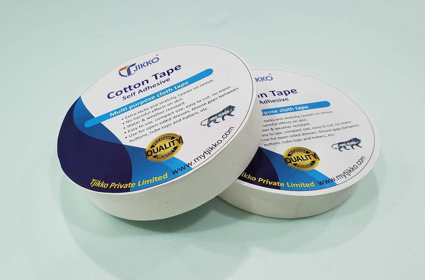 TJIKKO Cotton Tape/Cloth Tape Single Sided 24 mm width 20 meter length White (Pack of 4) 4
