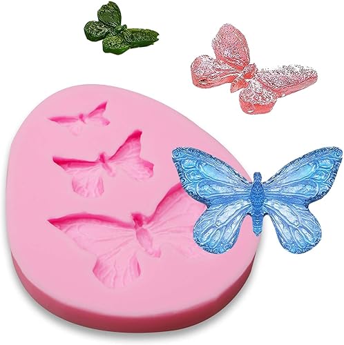 Miniatura 8 de Mini moldes de silicona de arcilla, 6 paquetes de girasoles de mariposa, girasoles, dulces, fondant, molde de azúcar para decoración de jabón,