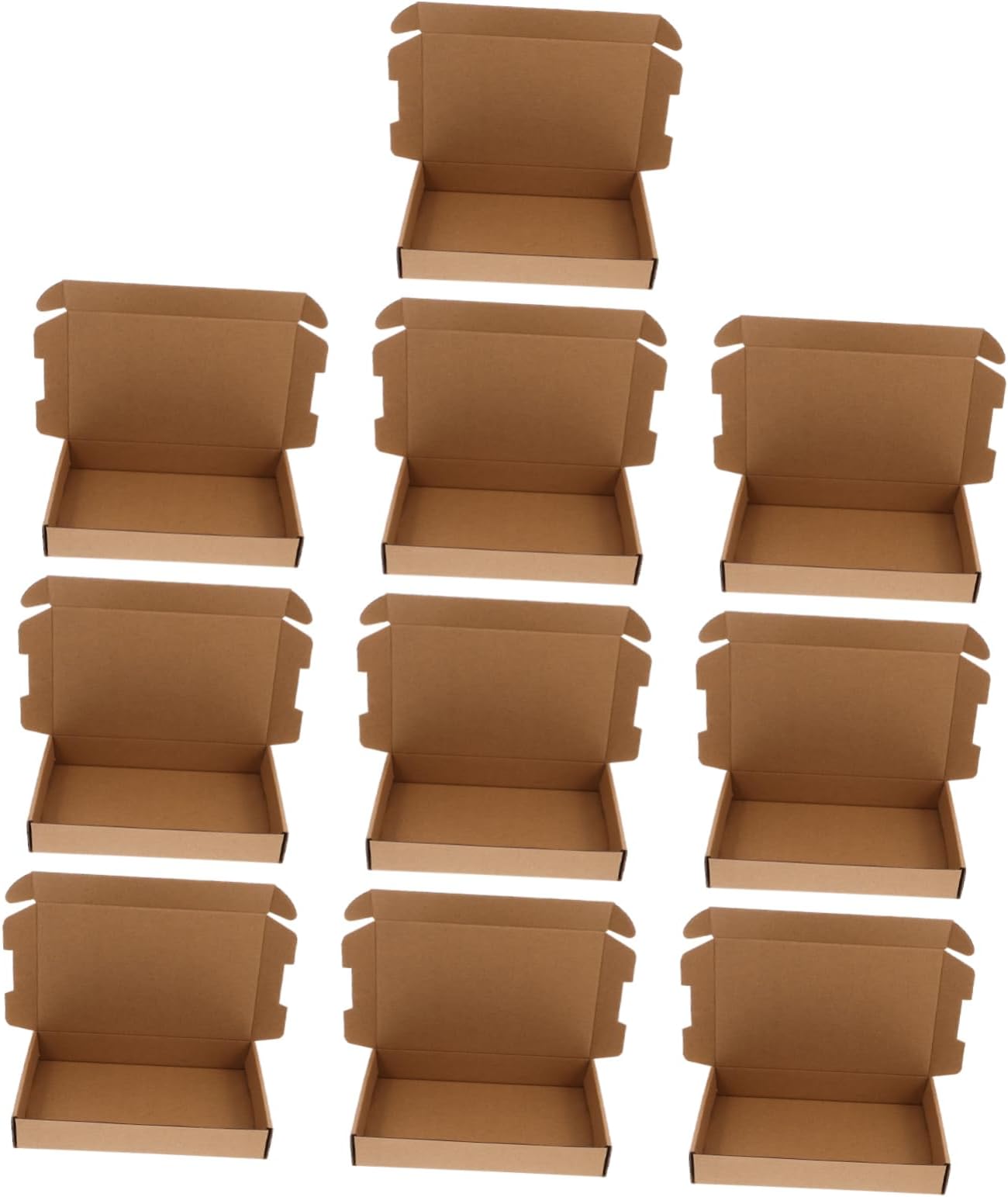 10pcs Box Aircraft Box Carton Bakery Take Out Containers Shipping Boxes Pizza Storage Container Takeaway Cardboard Boxes Small Boxes Restaurant Pizza Boxes Mailer Boxes Paper Brown