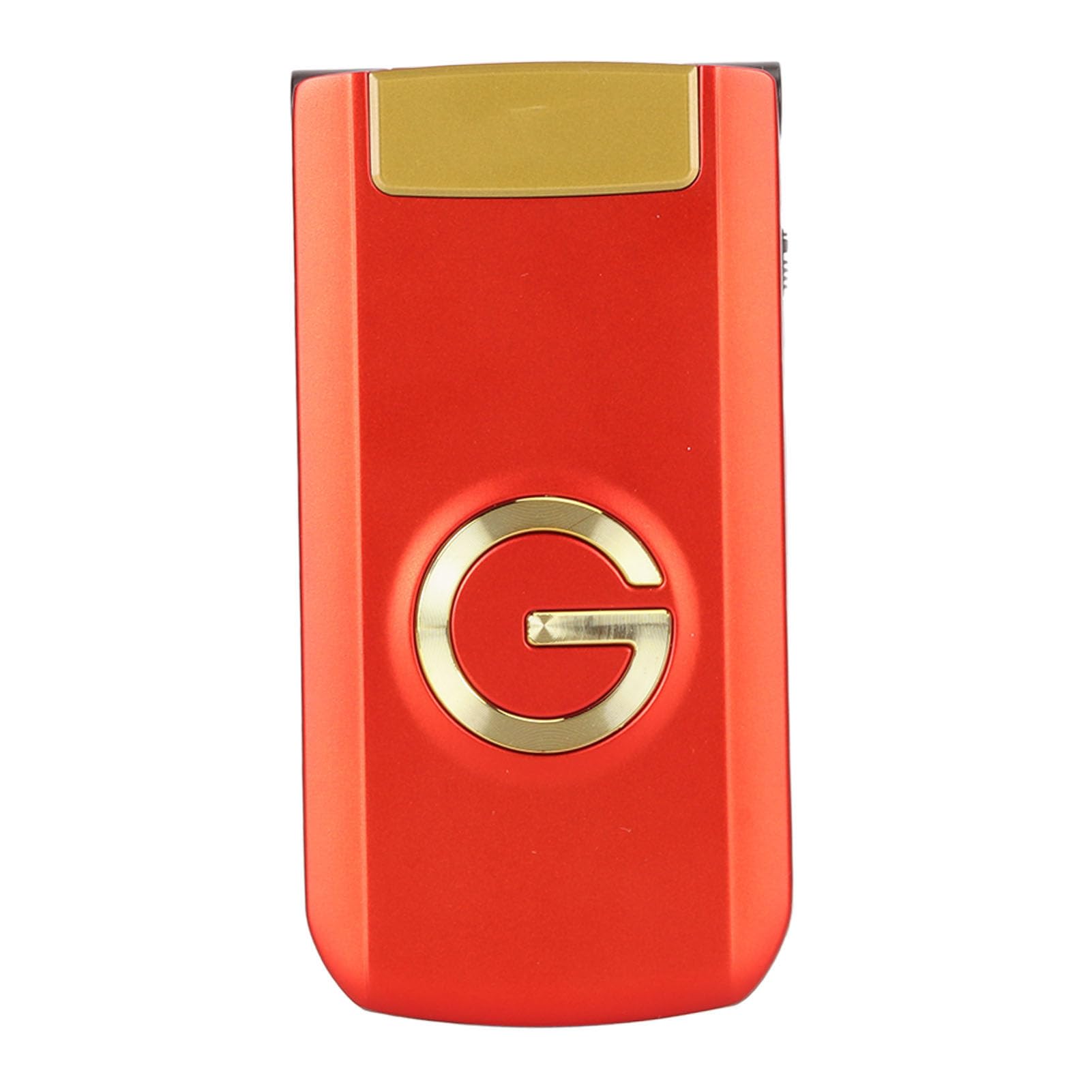 Telefon Komórkowy z klapką G9000 2G dla Seniorów, Odblokowany Telefon Komórkowy GSM z Dużym Przyciskiem, Głośny Dźwięk, Dual SIM, Olśniewający Efekt świetlny (Czerwony)