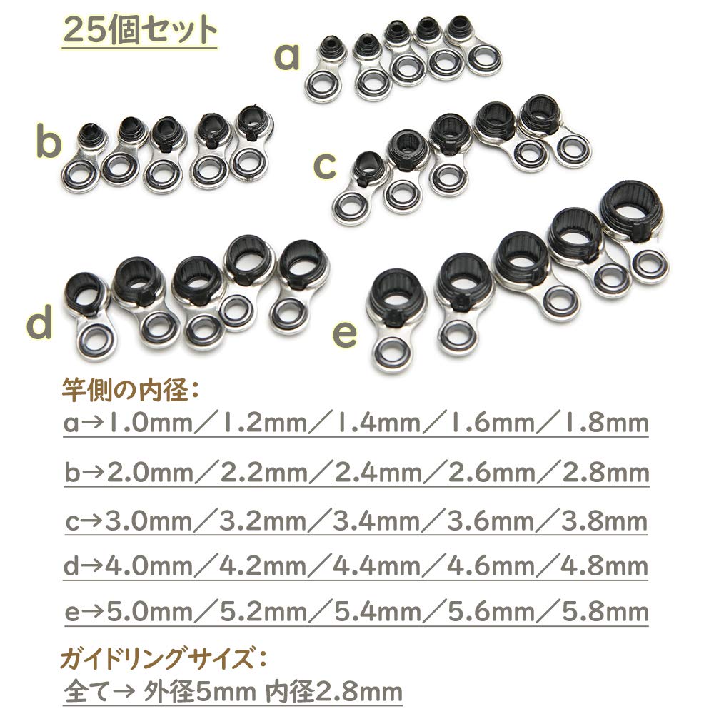 Amazon.co.jp: ロッドガイド ステンレス 釣り竿 1.0mm～5.8mm