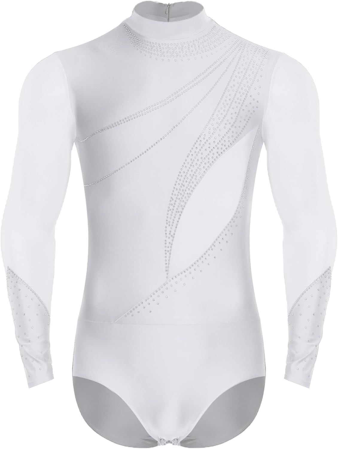 iiniim Mens Ballet Latin Dance Leotard One Piece Ballroom Leotard Tops Figure Skating Bodysuit