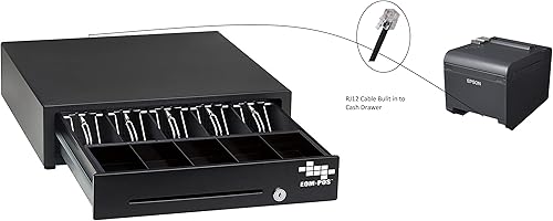 Miniatura 4 de EOM-POS - Cajón de la caja registradora y soportes de montaje para debajo del mostrador Negro