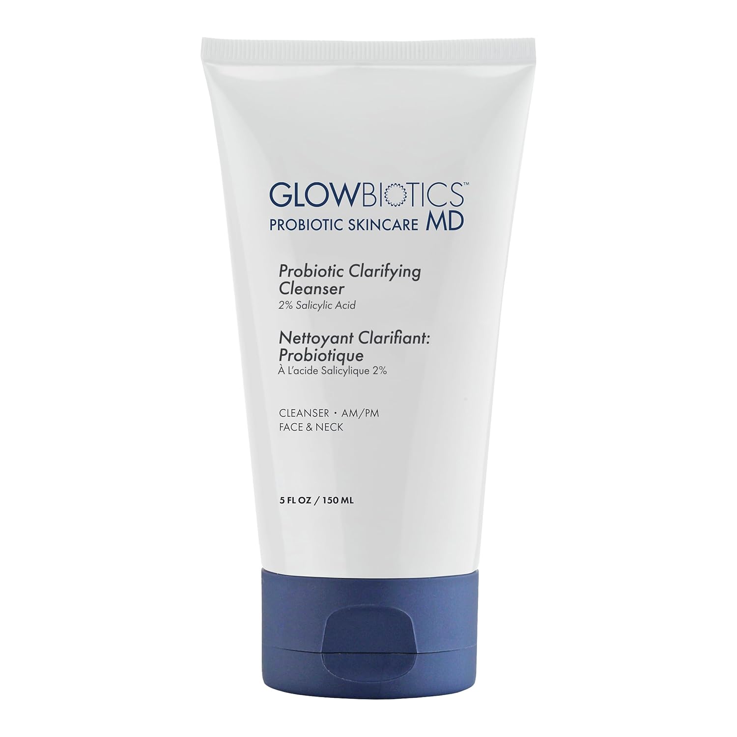 Glowbiotics Probiotic Clarifying Cleanser 10 oz – Gentle Foaming Face & Body Wash with 2% Salicylic Acid & Niacinamide, Clears Pores & Excess Oil