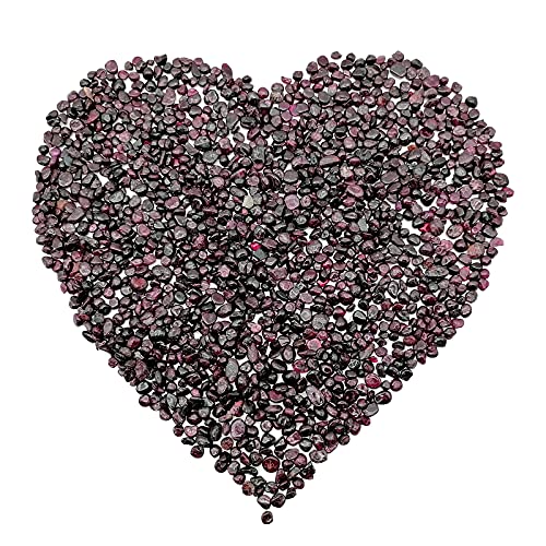 Image of 335g Assorted Garnet Quartz Crystals Rocks Garnet Crushed Crystal Quartz Tumbled Rocks and Crystals