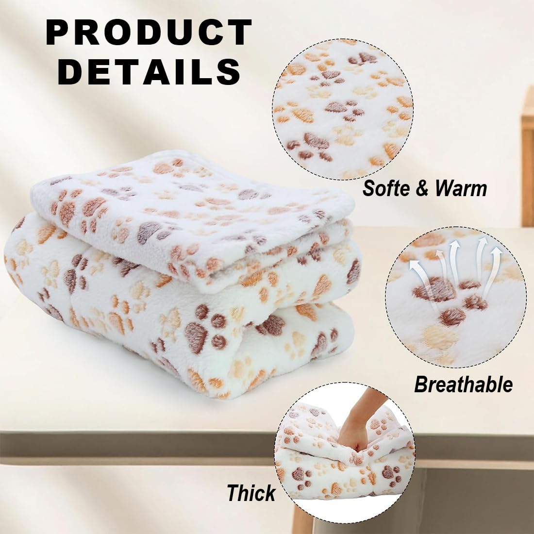 Set di 3 letti di peluche per piccoli animali, coperta morbida per porcellini d'India, conigli, cincillà, scoiattoli - tappeto per roditori lavabile