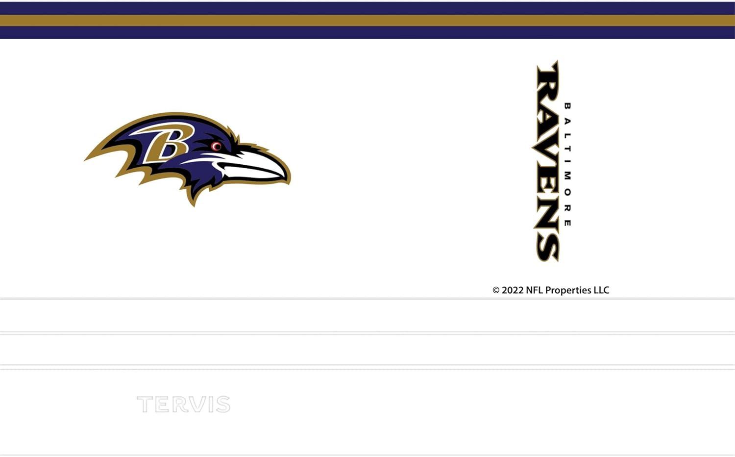 Tervis Traveler NFL Baltimore Ravens - Arctic Triple Insulated Insulated Tumbler Travel Cup Keeps Drinks Cold & Hot, 20oz, Stainless Steel - Image 2