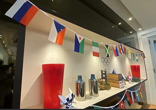 Miniatura 4 de Bandera de 32 países banderas pequeñas para colgar banderas internacionales banderas de cadena para decoración de bares clubes deportivos banderas