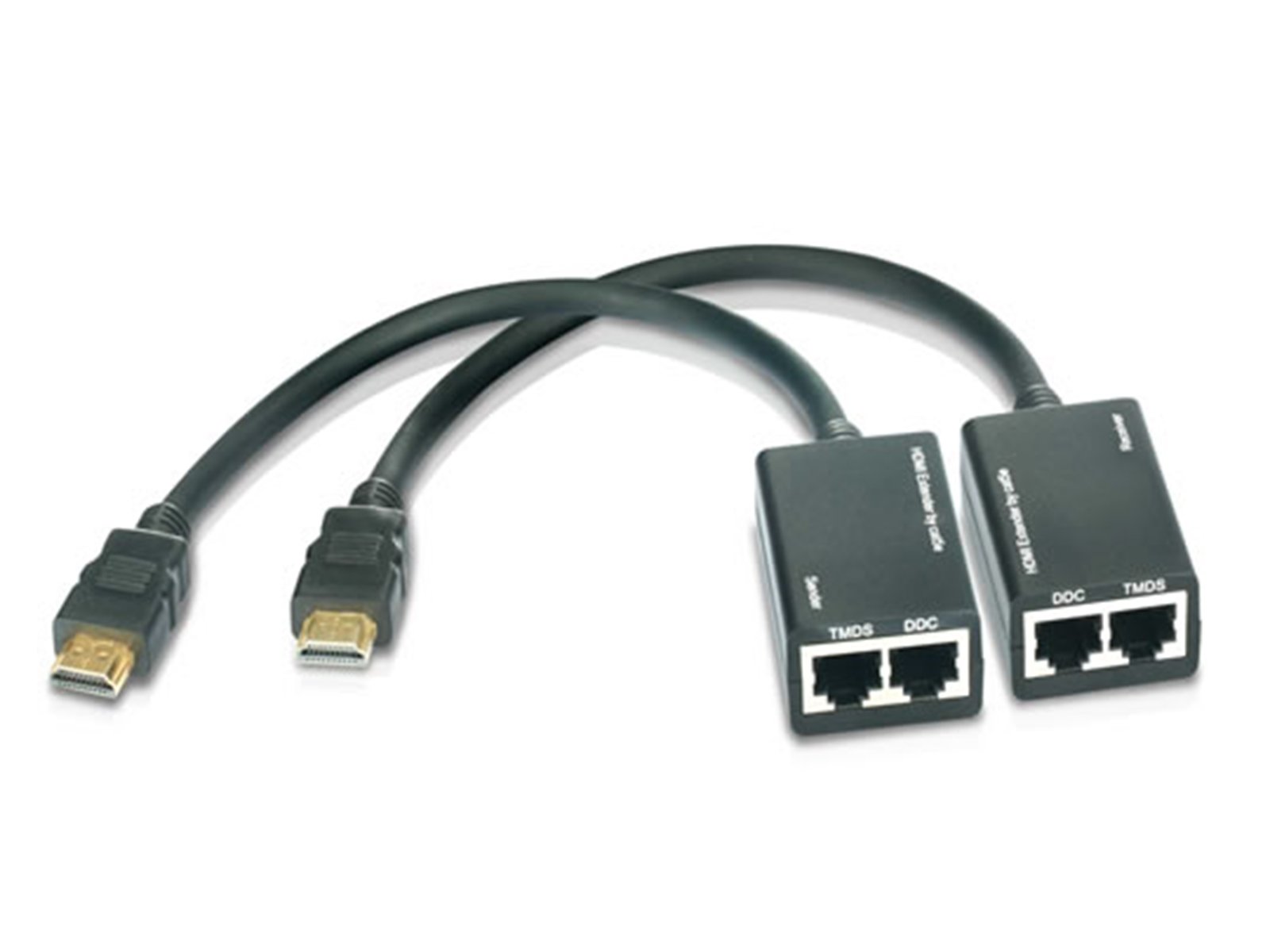 Zerone Cable de extensión de red RJ45 a HDMI 1.4, 30 m a Ethernet LAN