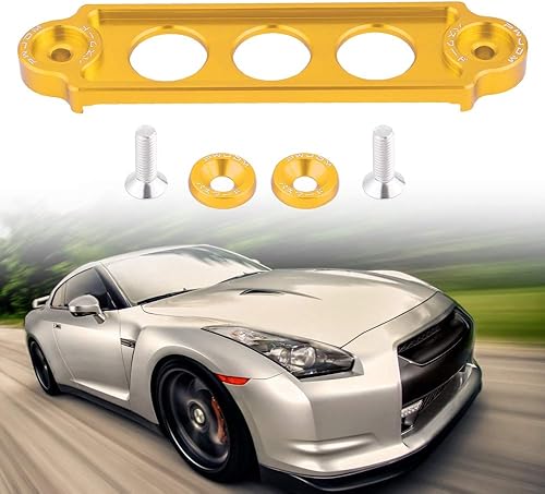 Miniatura 5 de Fydun Soporte de amarre de batería, batería de carreras de coches, bloqueo de soporte de sujeción anodizado para CivicCRX 1988-2000 (dorado)