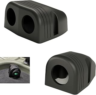 2 Pack Under Dash Mount Panel Tent Type Case Cover 2 Hole Socket Adapter for RV USB Outlet Panel Car Phone Charger USB Cigarette Lighter Socket Trailer Camper Boat Tractor Kayak Pickup Topper