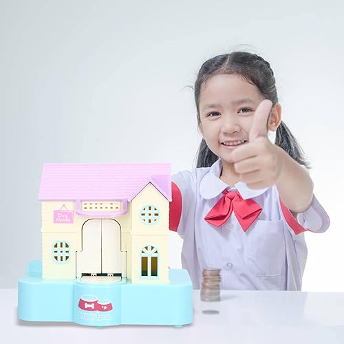 Miniatura 5 de Caja de ahorro de dinero, música y dinero, villa, perro de la suerte, robando dinero, casa de perro, alcancía, iluminación, juguete de regalo