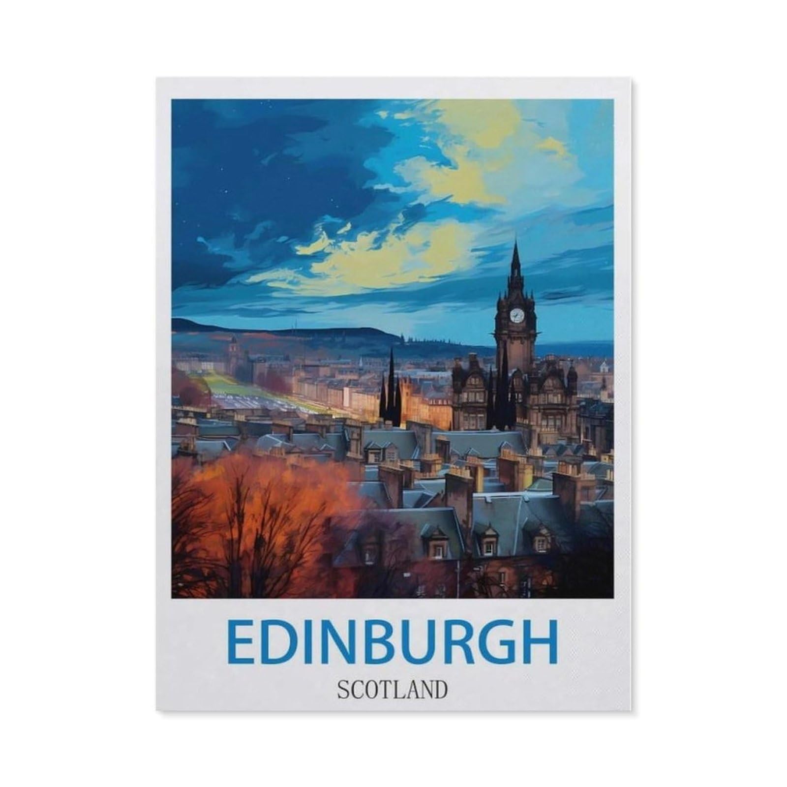 BEAYODKP 5D DIY Diamond Painting，Edinburgh Scotland（50 x 60 cm）
