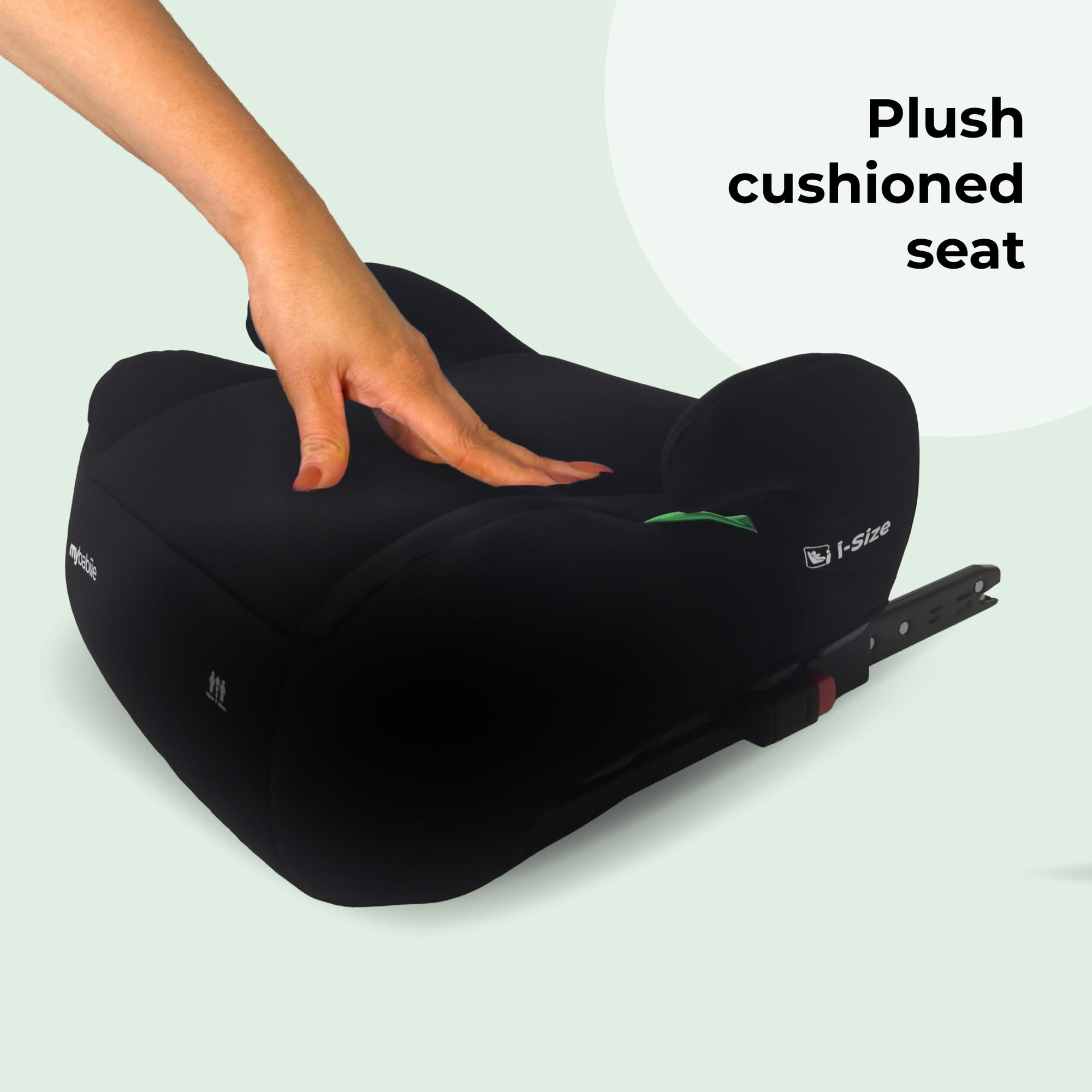 My Babiie MBCSB20 Child Booster Seat - ISOFIX, R129 i-Size 125-150cm (Group 3, 6 to 12 Years Approx.) Portable Kids Car Seat, Comfortable, Compact, Lightweight, Ideal for Travel - Black — view 4