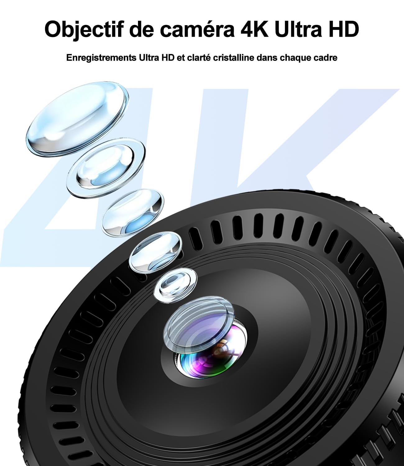 Mini Spy Camera, UHD 4K Wireless Spy Camera for Indoor/Outdoor, Night Vision and Motion Detection, Remote Recording for Home Surveillance - 3