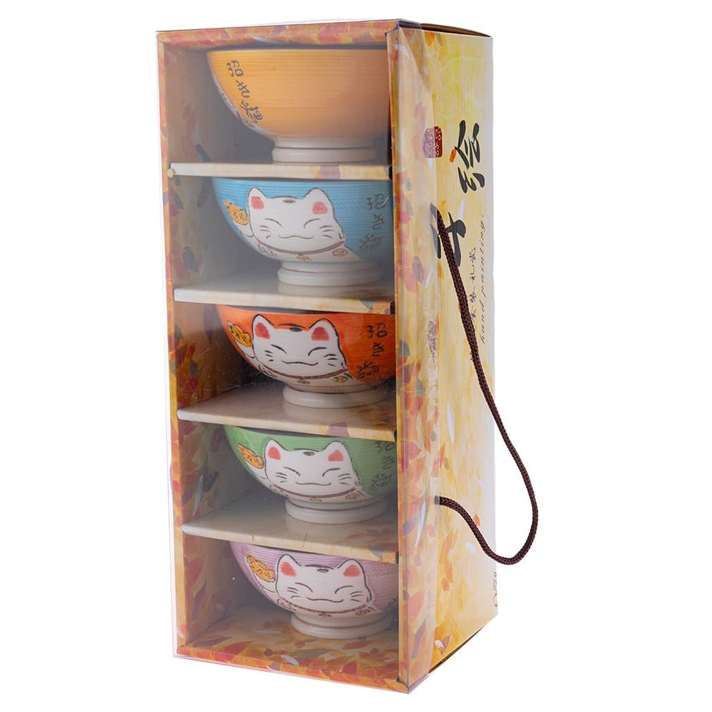 Tovagliette Giapponesi Maneki Neko – Set Da 2 In Tessuto, Lachineuse, Portafortuna A Forma Di Gatto, Blu - 2