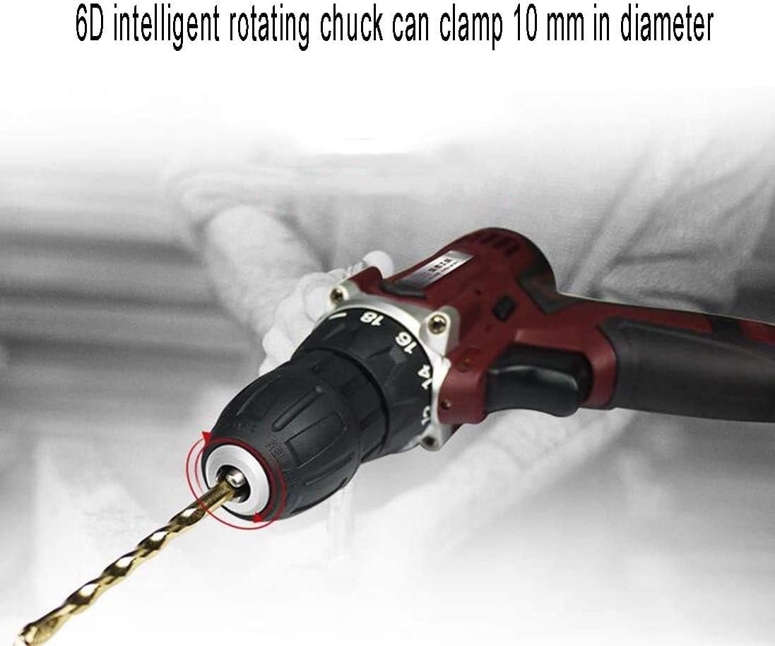 Handheld Drilling Rig Driver and Impact Kit Lithium Electric Hammer Drill Power Tool including Battery Charger and Bag
