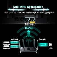 Vista 11 de Reyee Router WiFi 6 AX3200 Router inalámbrico de alta velocidad a Internet con 8 antenas omnidireccionales, enrutador de computadora Gigabit
