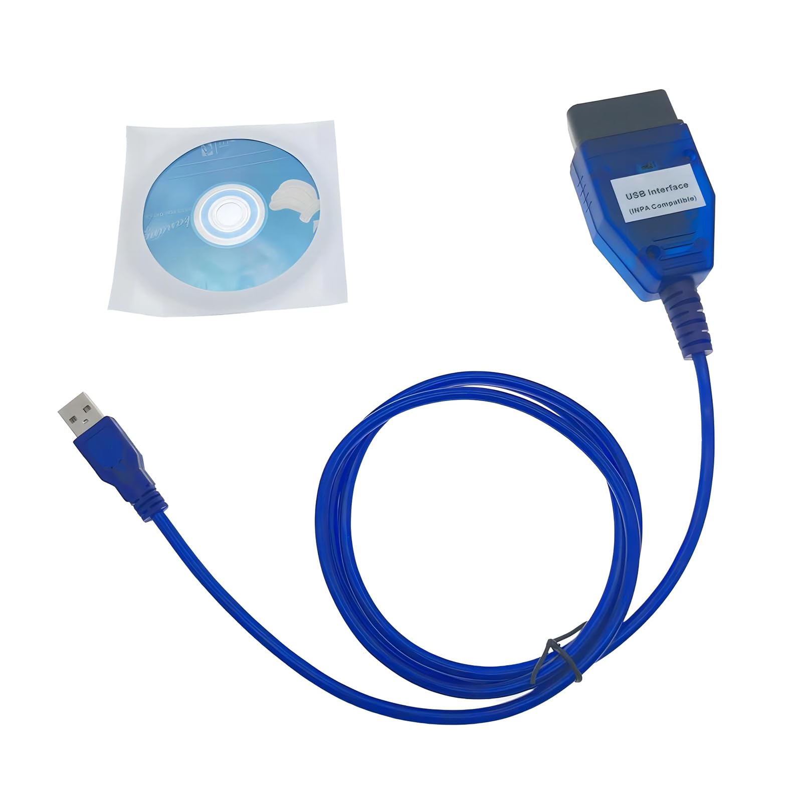 Cavo USB OBD2 K DCAN per codifica BMW | Interfaccia scanner ISTA+ INPA Rheingold OBD INPA K+CAN INPA K DCAN OBD2
