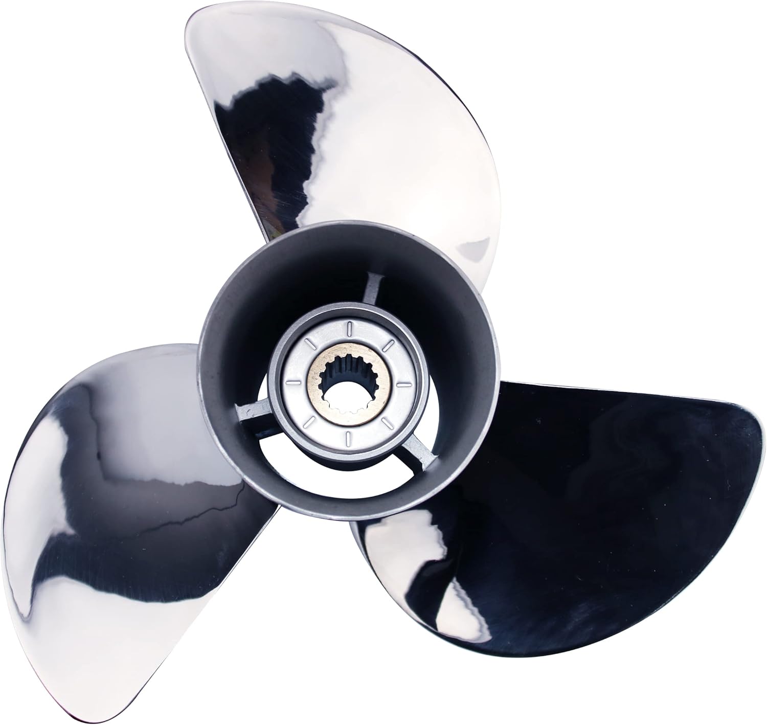 Boat Propeller fit Yamaha 115p 60 75 90 100 115 130 HP Outboard Engines, Stainless Steel 15 Spline Tooth Prop, RH, OEM : Sports & Outdoors