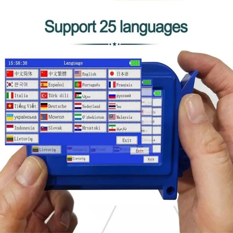 Stampante portatile, Mini stampante a getto d'inchiostro ad asciugatura rapida, altezza di stampa 2-12,7 mm, schermo touch completo, HD, codice QR