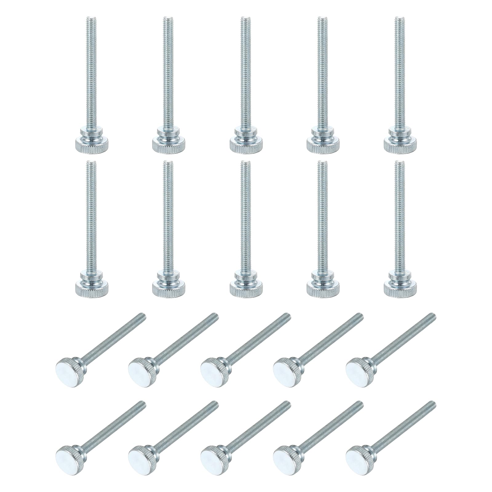 PATIKIL M4 x 40mm Knurled Thumb Screws, 20Pcs Metric Knurled Head Bolts Thumb Screw with Shoulder Grip Knobs Fasteners Tighten Thread Fasteners for TV Monitor Mount