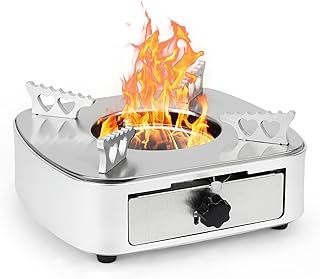 onlyfire Spirituskocher, Tragbare Campingkocher für Innenraum Outdoor, Edelstahl Kompakt Alkoholkocher, Alkohol Herd, Spiritus Kocher für Kochen Camping Trekking Garten Picknick