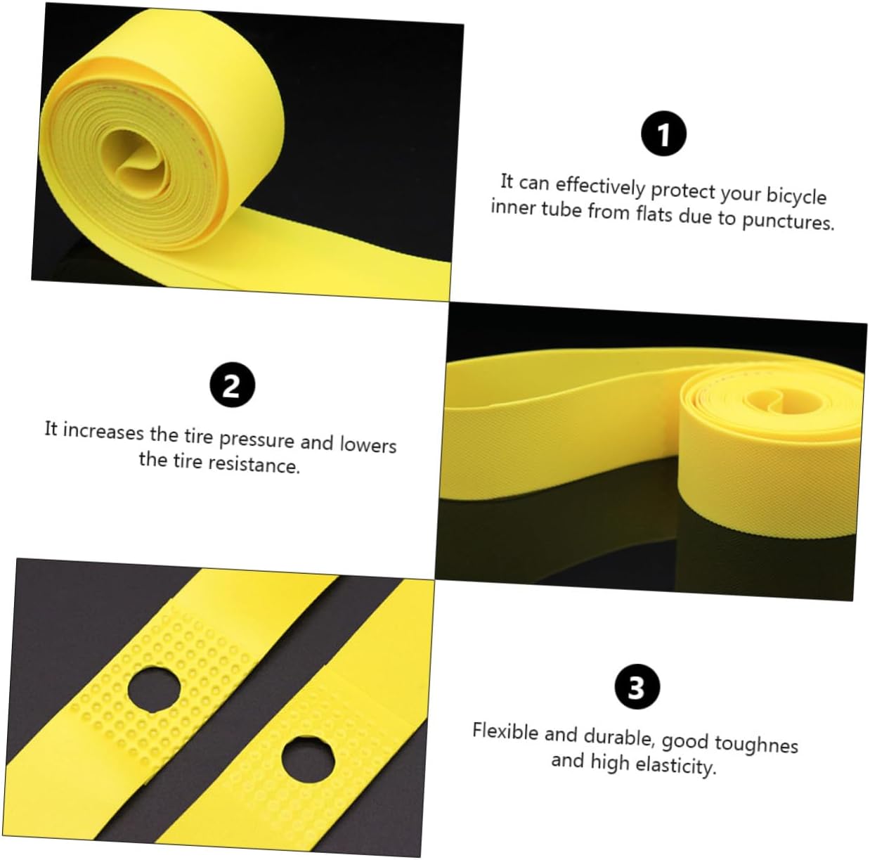 10pcs PVC Rim Strips for Bike Rim Protective Tapes Tire Cushioning Puncture Prevention for Nails for Road Mountain