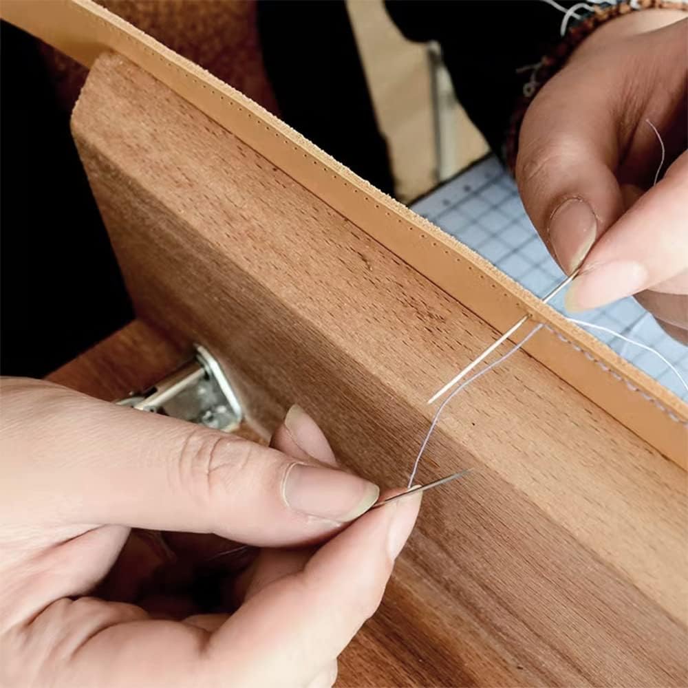 Singring Leather Stitch Pony Leather Sewing Clamp Wooden Leather Holder for Sewing Desktop DIY Craft Retaining Clip