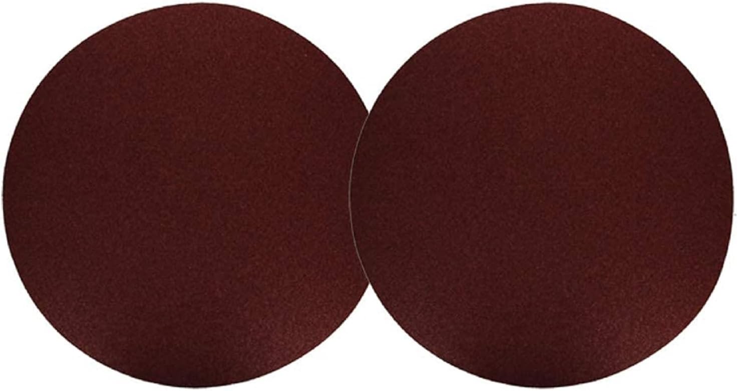 Auniwaig 12-Inch PSA Sanding Disc 40 Grit Aluminum Oxide Self Stick Adhesive Round Shape Sanding Paper NO-Hole for Random Orbital Sander 2PCS