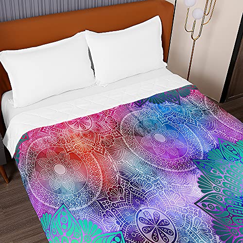 Couvre-lit réversible mandala dessus de lit microfibre doux