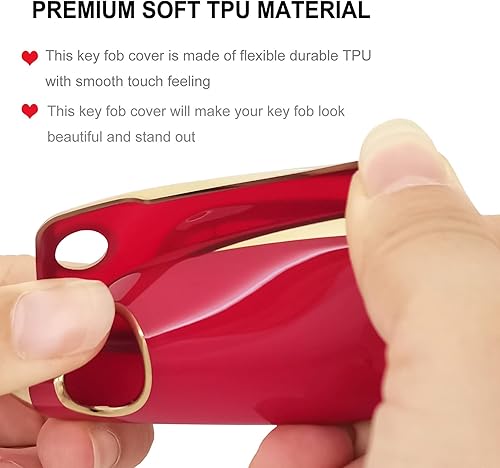 Miniatura 4 de chyoekey Funda para llavero Toyota con llavero de TPU suave para llave de automóvil, compatible con Toyota Fortuner Tundra Camry RAV4 Highlander