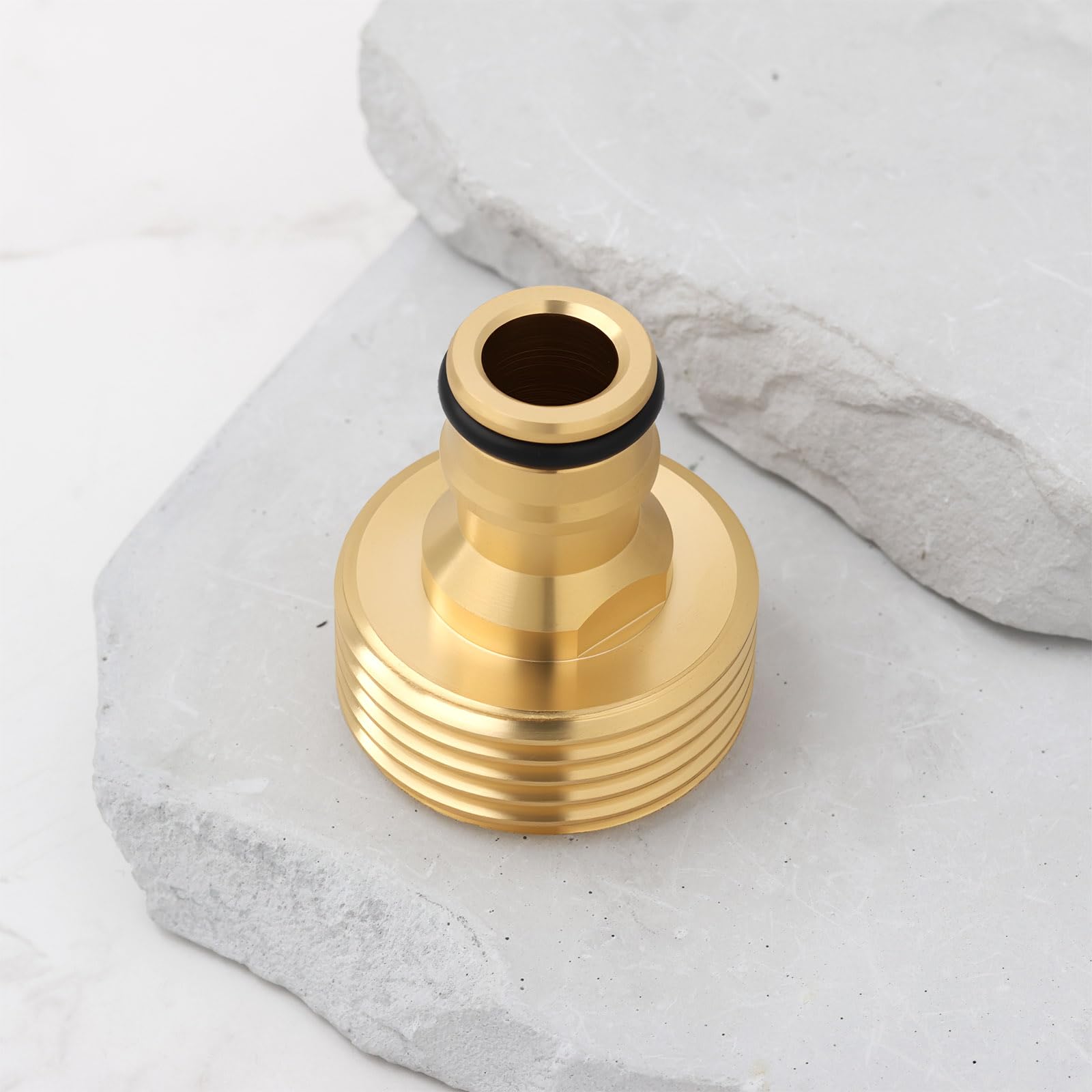 Lot De 2 Adaptateurs Robinet Laiton M24 Mâle / M22 Femelle Vers 1/2 Pouce - Pour Tuyau D'arrosage Jardin, Lavage Voiture