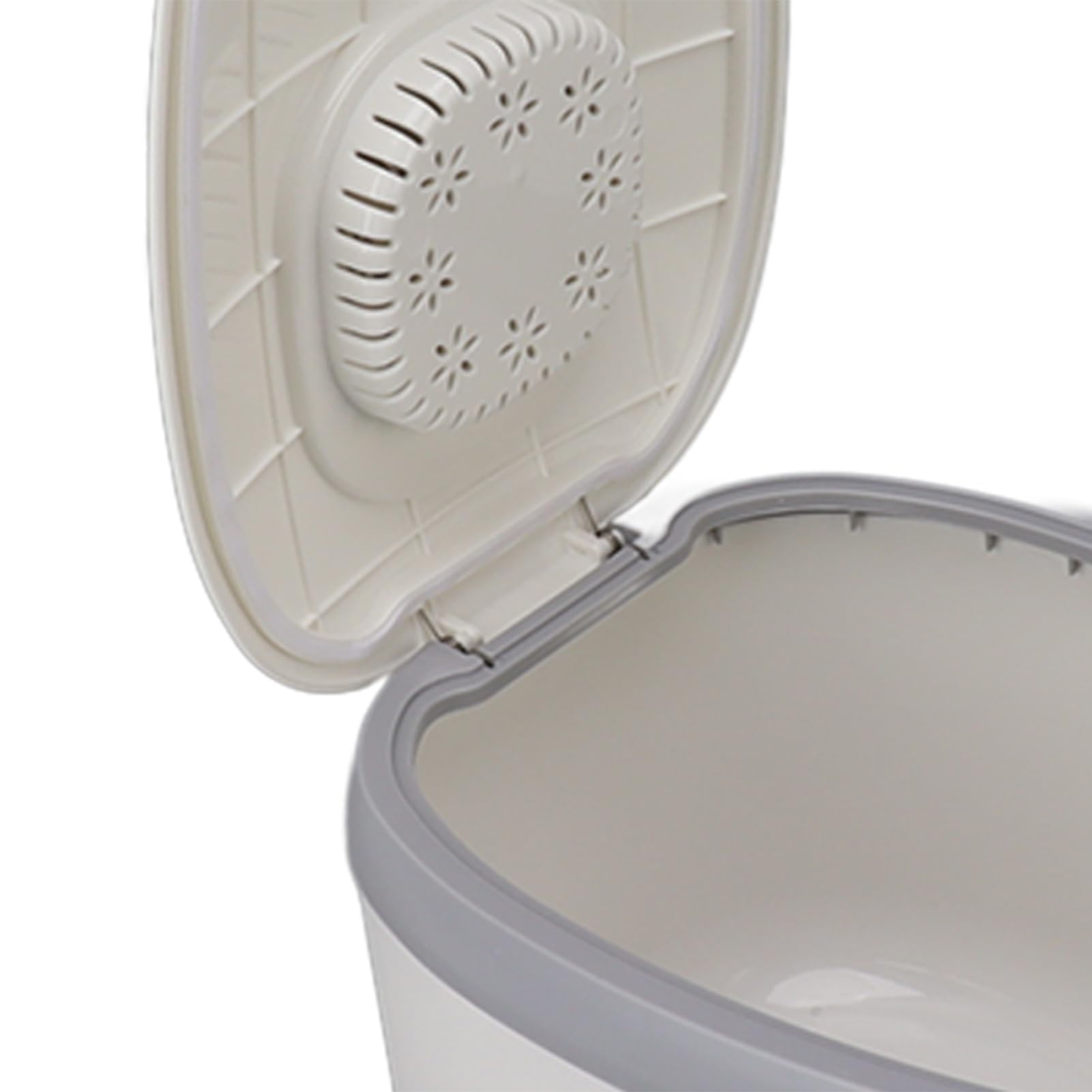 Mehrzweck-Reisbehälter, Luftdichte Aufbewahrungsbox, Transparentes Fenster für Getreide, Zucker, Mehl, 1 X Reisbehälter (L Grau (15 kg/33,1 lb))