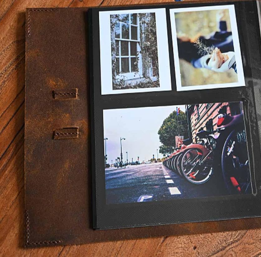 Luminexia Ręcznie wklejany album fotograficzny, album fotograficzny, książki pamiątkowe, użyj na Święto Dziękczynienia, rocznicę, rodzinę, ślub, urodziny, walentynki. Świetne do zapisywania zdjęć