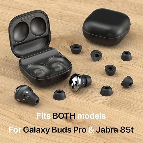 Miniatura 4 de Memory Foams Pro Active V2.0 - Almohadillas patentadas de espuma viscoelástica con funda de silicona para Galaxy Buds2 Pro, Jabra 85t, Jabra Elite