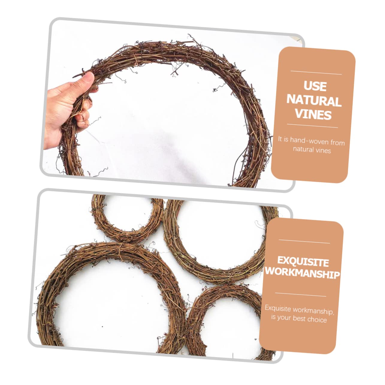 Cabilock 4 Pz Ghirlanda di vite di decorazione cucina natale decorazioni cerchi di ghirlande decorative accessorio ghirlanda fai da te arredamento materiali per ghirlande fai da te