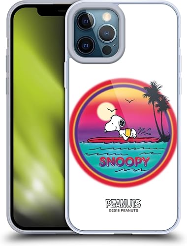 Vista 26 de Head Case Designs Funda de gel suave con licencia oficial de Peanuts I Love Pattern Snoopy Boardwalk Airbrush compatible con Apple iPhone 15