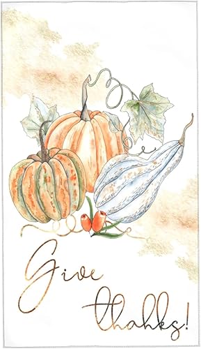 Toalla de mano con diseño de calabaza, casa de campo, Acción de Gracias, toalla de baño, 27.5 x 15.7 pulgadas, microfibra de secado rápido, suave, disponible en Yaxa Peru