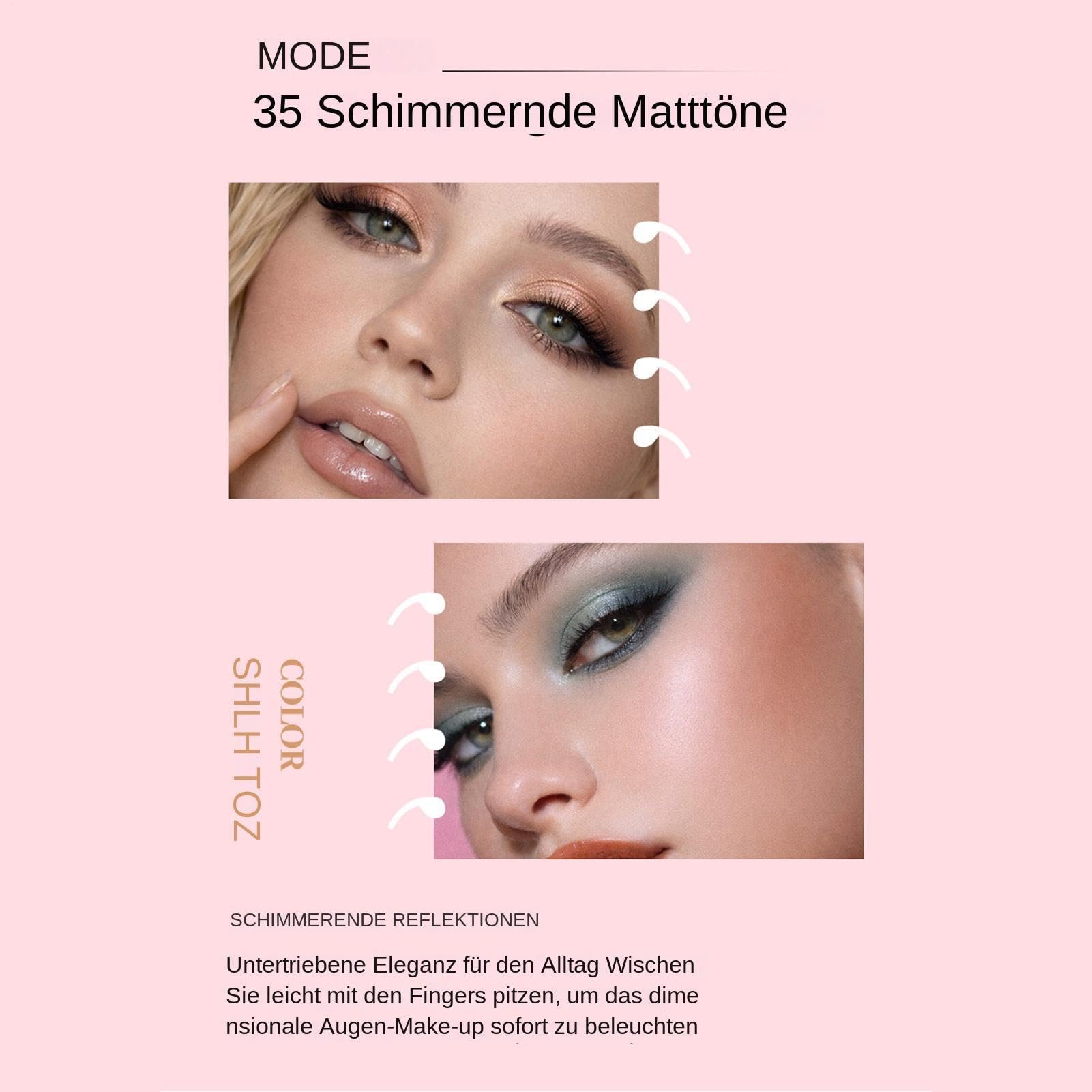 Palette Di Ombretti Per Il Trucco 105 Colori Vivacizzanti Antimigrazione | Per Occhi A Forma Di Libro per Donne e Ragazze Ideale per Feste Halloween e Viaggi