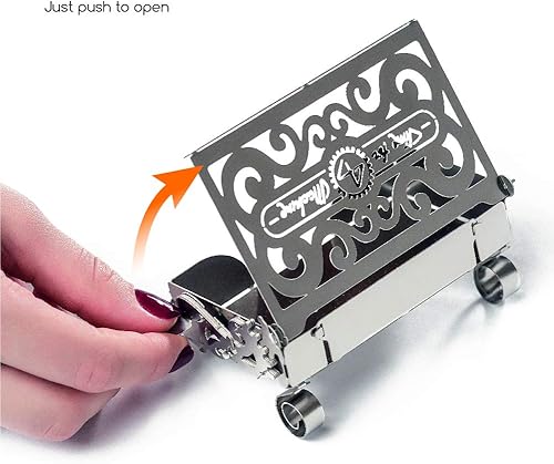 Miniatura 2 de Rompecabezas de metal 3D para adultos, estuche de metal perfecto con mecanismo de apertura, kit de bricolaje de metal, hermosa funda de metal