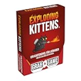 Exploding Kittens: Grab & Game, Party Game, Card Game, 2-4 Players, Ages 7+, 10 Minutes, German
