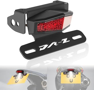 Compatible with Suzuki DRZ400S 400SM 400E 2000-2021 LED Brake Tail Light Turn Signal Blinker License Plate Holder Rear Tail Tidy Fender Eliminator Kit Red
