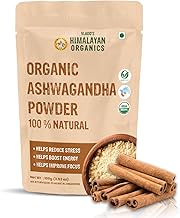 Vlado's Himalayan Organics 100% Organic Ashwagandha Powder 100gm - Withania Somnifera | Pure Ashwagandha Powder Organic -Support Muscle Recovery & Boost Energy Level | USDA Certified Ashwagandha Supplements for Vitality, Strength & Stress Management | 100