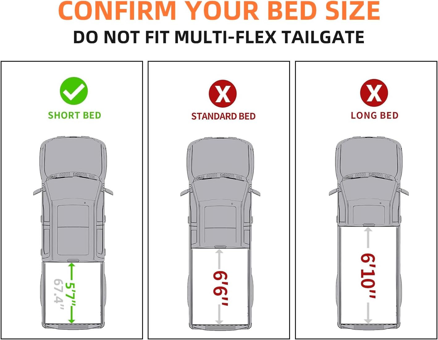 Upgraded Hard Tri-Fold Tonneau Cover Truck Bed 5.5FT Compatible with 2015-2024 2025 F150 Pickup,5.5’(67.1"),Black