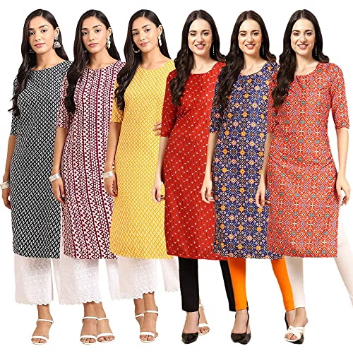 Image of Pinkmint Women's Crepe Digital Printed Straight Kurta